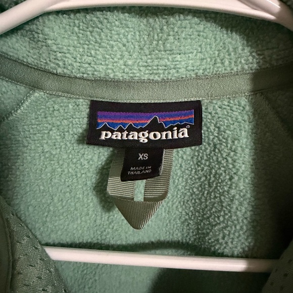 Patagonia Mint Green Fleece Full Zip Jacket - Picture 3 of 4